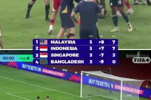 以为出线结果被绝杀！印尼压哨再进球，马来西亚笑容瞬间凝固