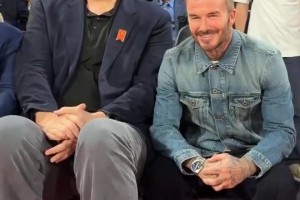 nba中国赛 姚明贝克汉姆现身观看